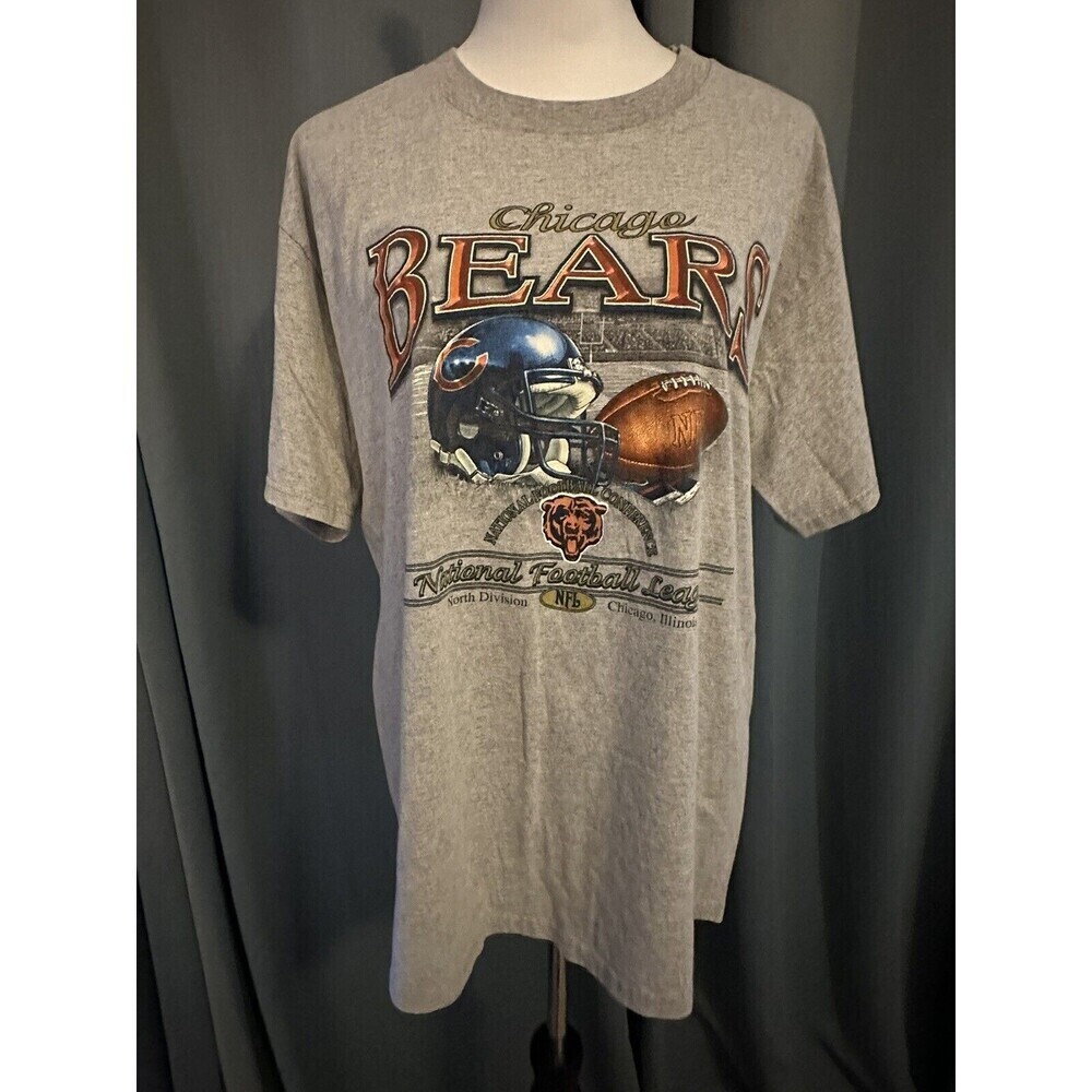 Vintage NFL Chicago Bears Graphic Gray T Shirt Mens L